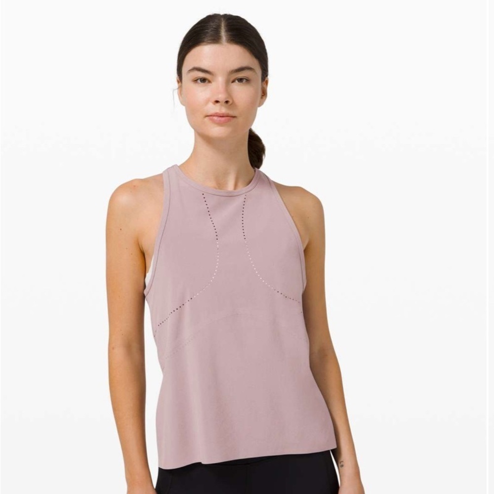 Lululemon Find Your Pace Tank Top Violet Verbena Purple Laser Cut Sporty Sz 4